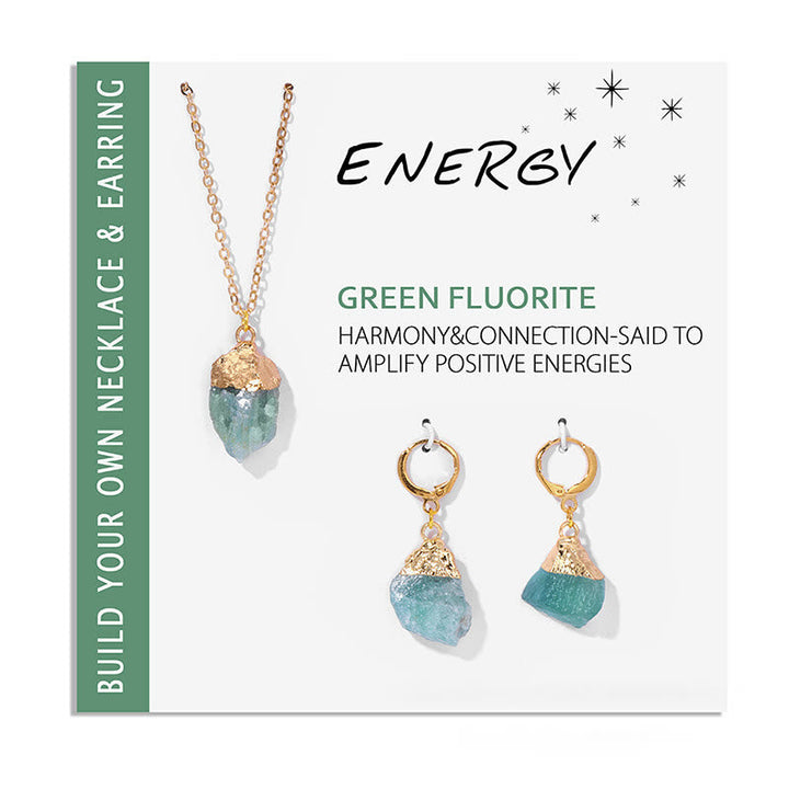 Crystal Jewelry Set Necklace and Earrings - Elara-Clear crystal-Nora Luxe
