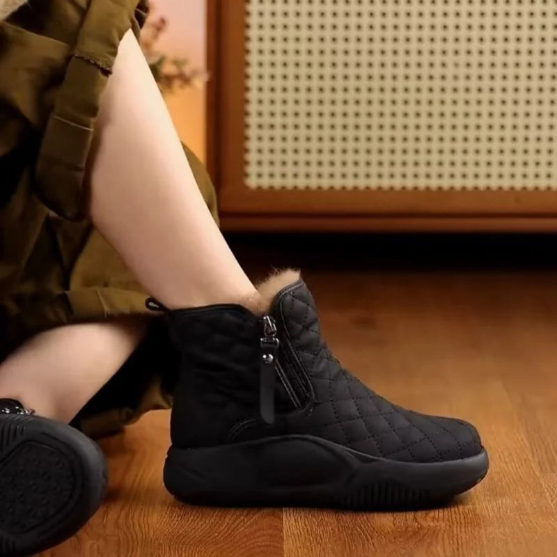 Cute Warm Ladies' Boots - Luna-Black-3.0-Nora Luxe