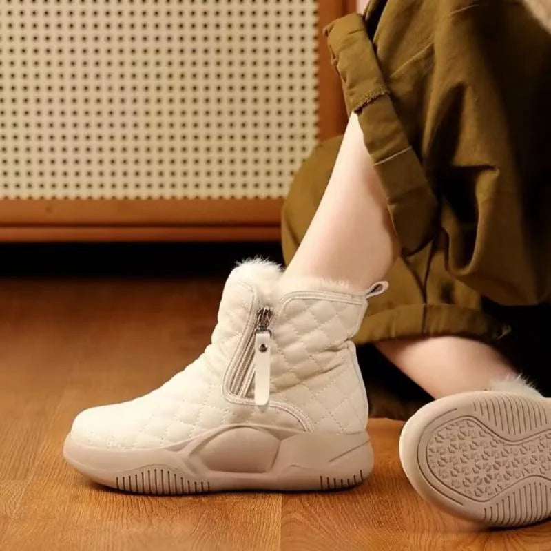 Cute Warm Ladies' Boots - Luna-Khaki-3.0-Nora Luxe