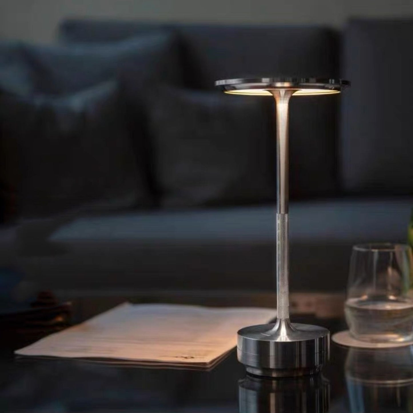 Lâmpada de mesa LED com toque estilo japonês - ZenLight