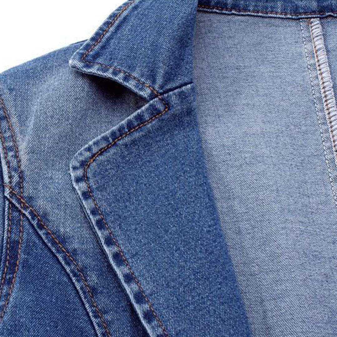 Denim Blazer - Livia-Blue-S-Nora Luxe