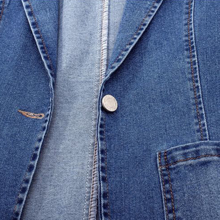Denim Blazer - Livia-Blue-S-Nora Luxe
