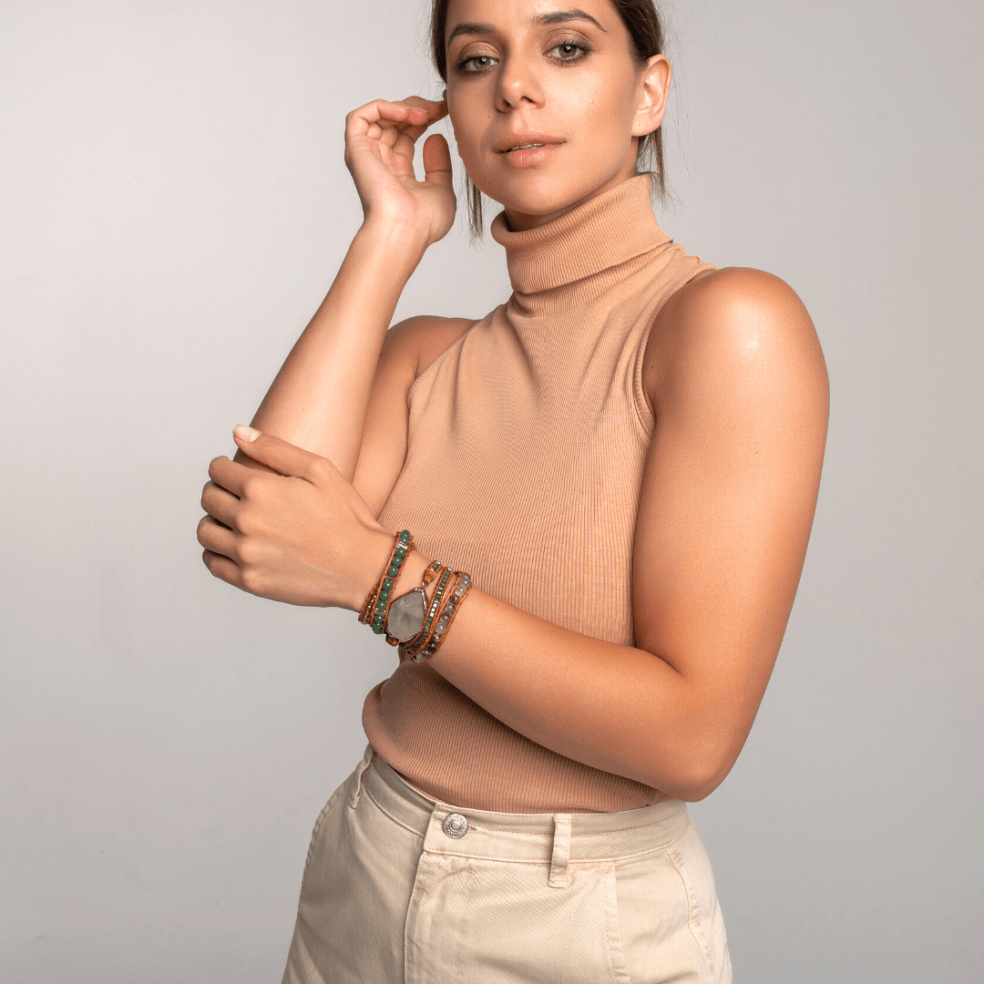 Detoxifying Fluorite Wrap Bracelet - Iris-Nora Luxe