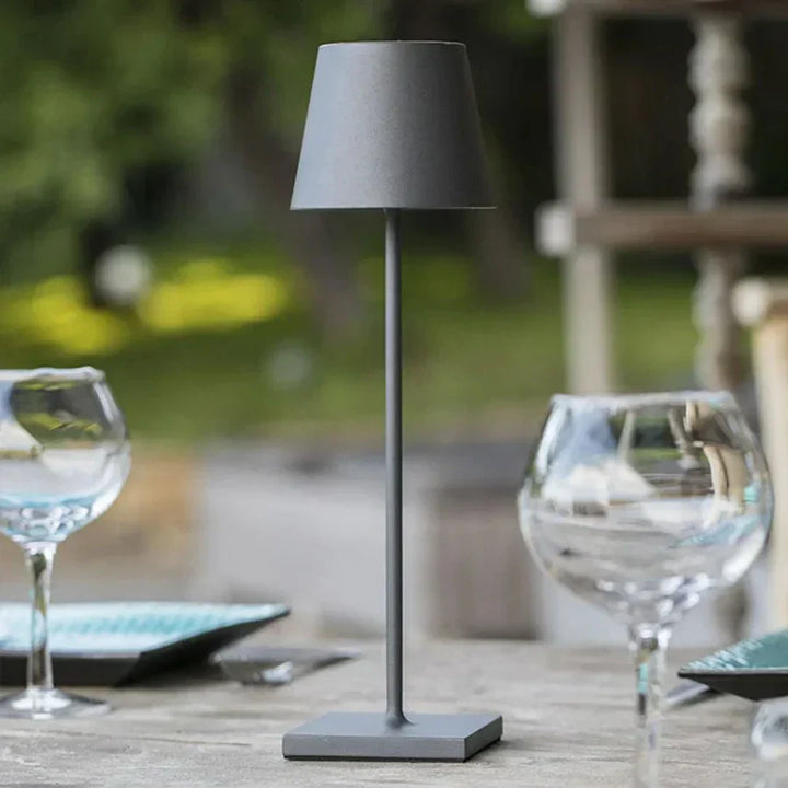 Dimmable Long Table Lamp - LumiLuxe-Matte Gray-Nora Luxe
