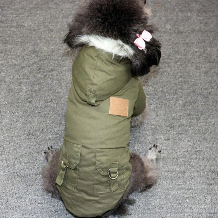 Dog Winter Coat - FrostPaws-Khaki-XS-Nora Luxe