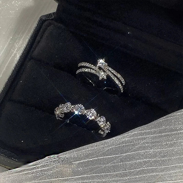 Double Layered Star Ring Set - Astrid-Set-Nora Luxe