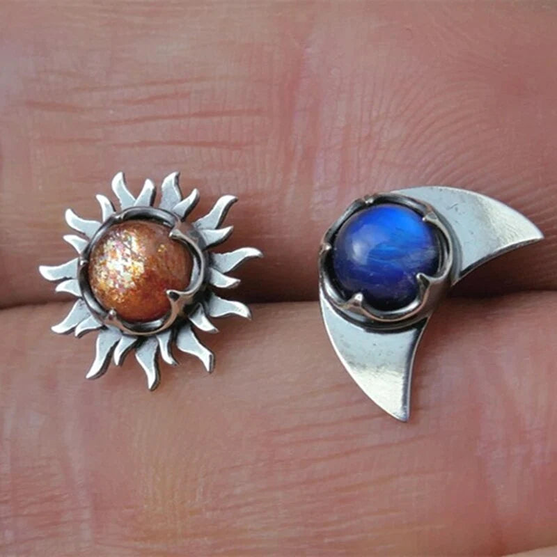 Earrings Sun and Moon - Sunny-Nora Luxe