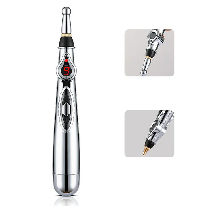 ELECTRONIC ACUPUNCTURE PEN - MERIDIAN ENERGY MASSAGE PEN FOR PAIN RELIEF-2 Heads-Nora Luxe