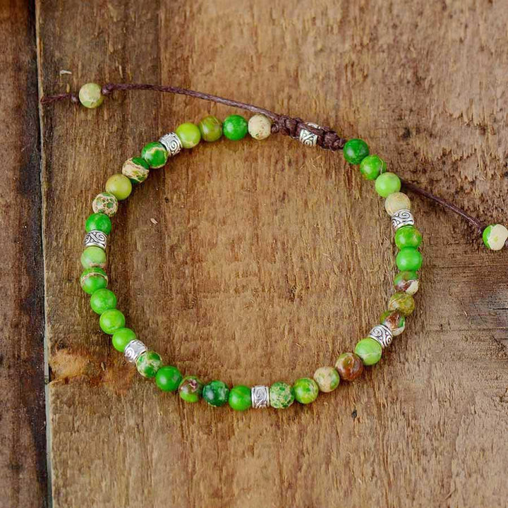 Energy Bracelet Jasper - Nyima-Green-6.69 inches-Nora Luxe