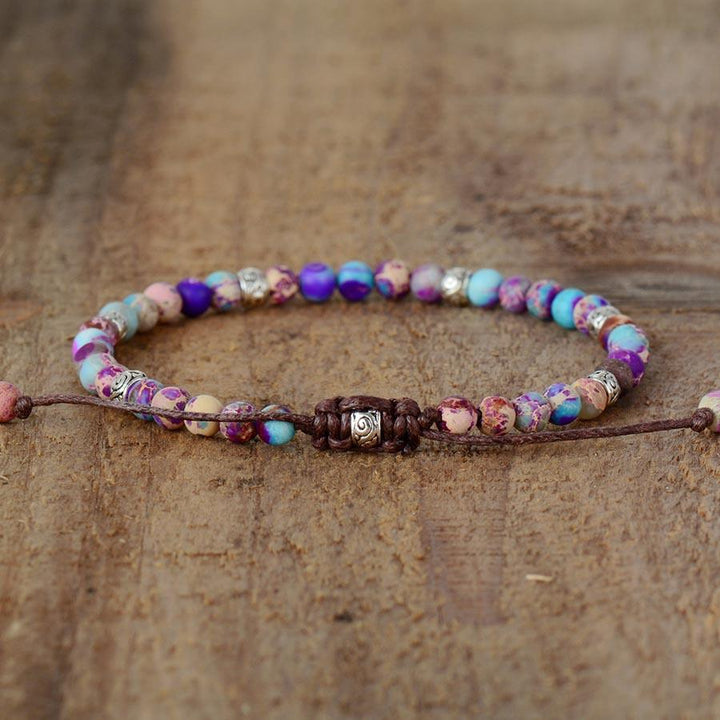 Energy Bracelet Jasper - Nyima-Purple-6.69 inches-Nora Luxe
