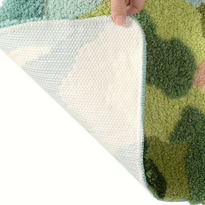 Tapete de banheiro de luxo com motivo de flores, extra macia e absorvente - Florina