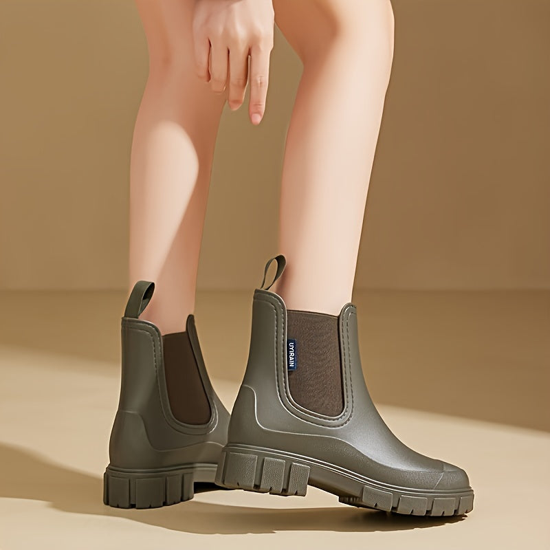 Ladies' mid-height waterproof rain boots with anti-slip sole – Selora