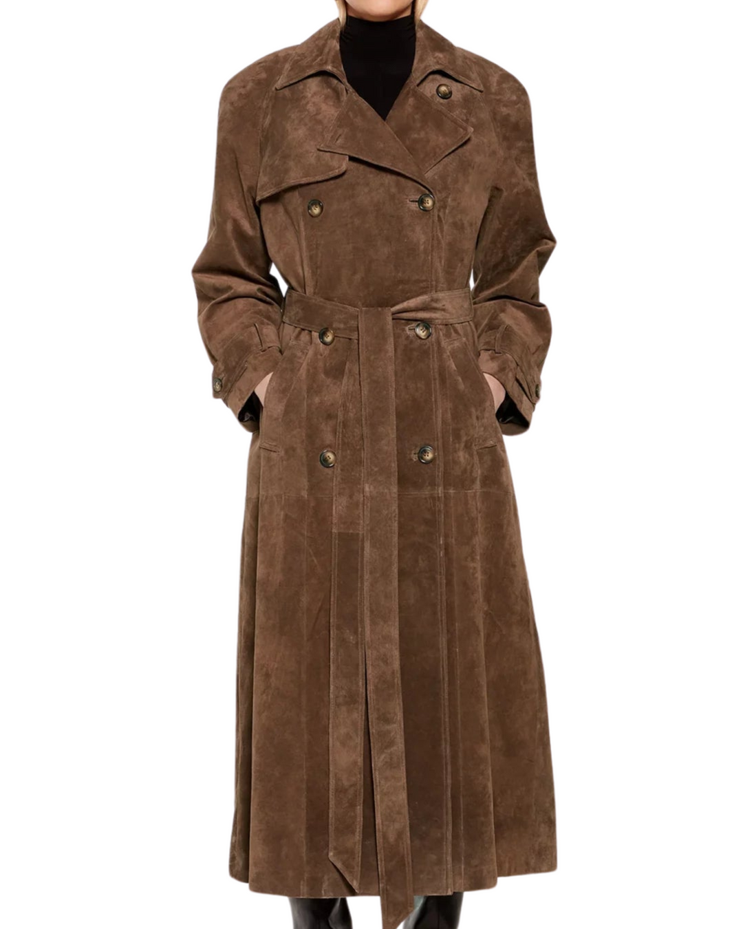 Faux Suede Winter Jacket for Women - Sorina-S-Nora Luxe