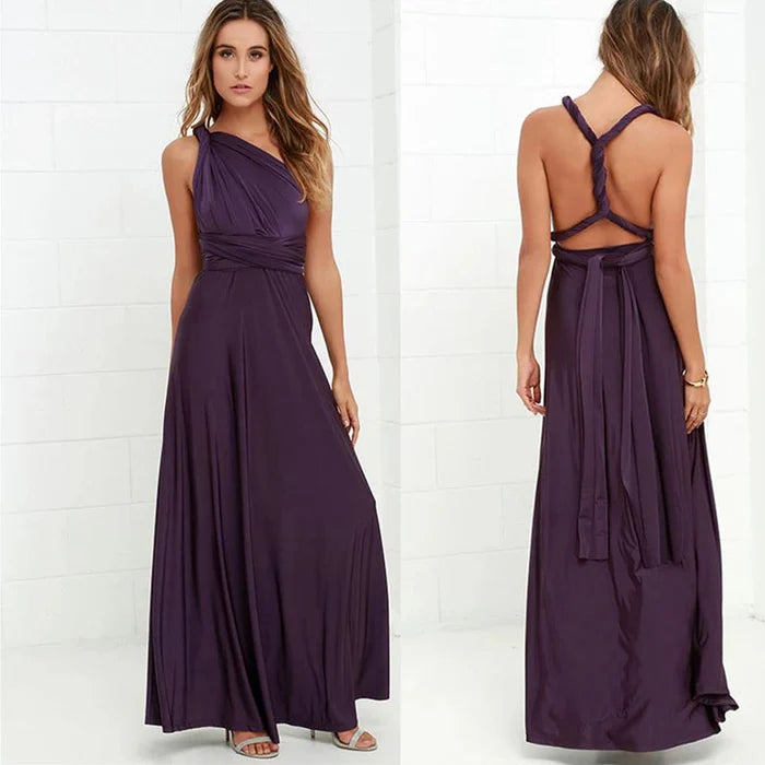 Vestido envolvente elástico versátil - Denise