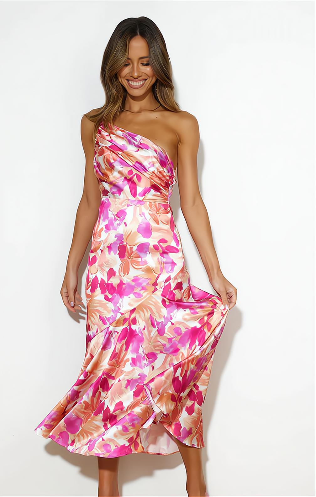 Vestido de verão elegante com estampa de flores - Zoë