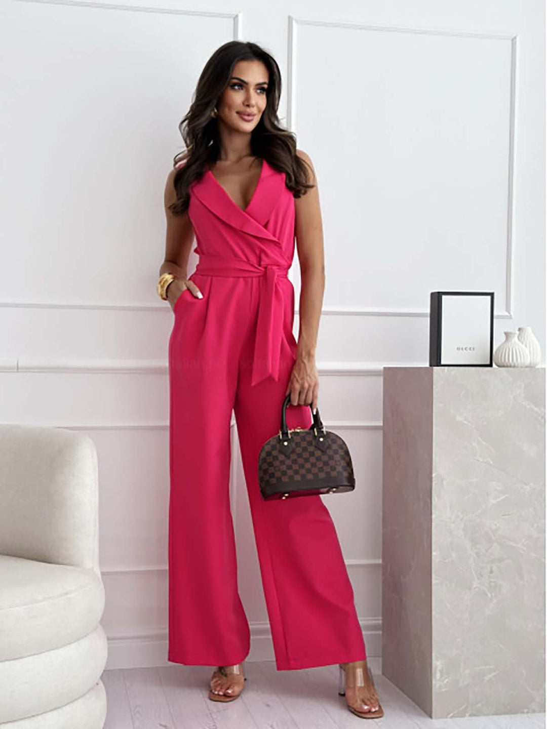 Figure-hugging & Versatile Women's Jumpsuit with Comfort Stretch – Linnea-White-S-Nora Luxe