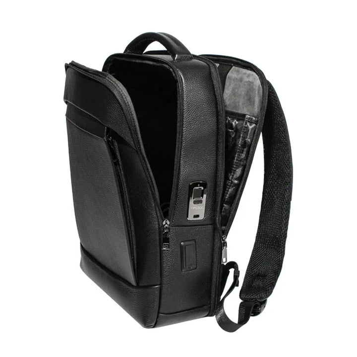 Men’s Business Laptop Backpack with Fingerprint Lock – Large Capacity Anti-Theft