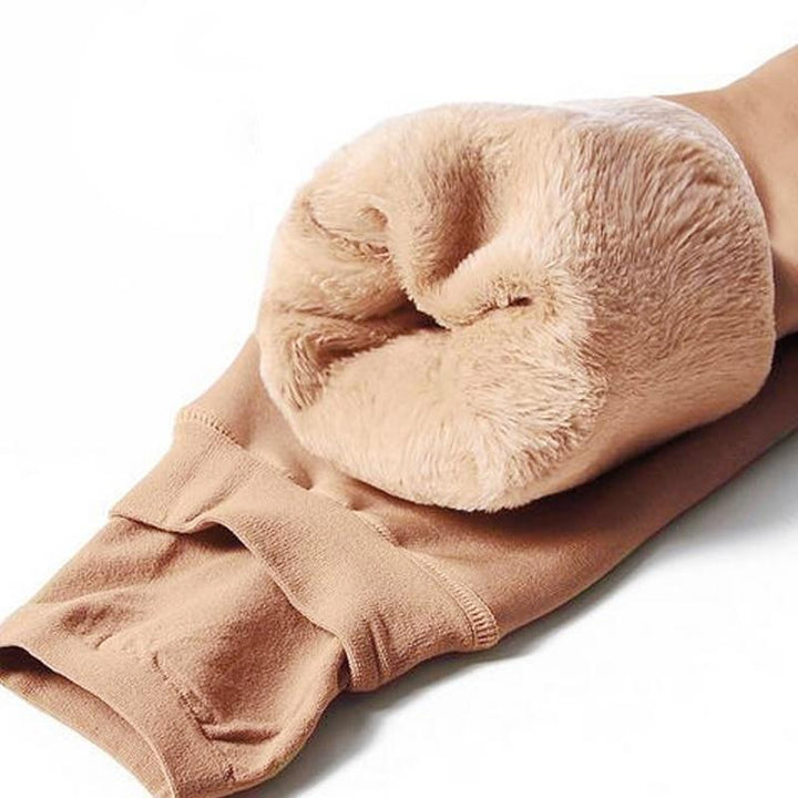 Fleece Lined Winter Leggings - Elsa-Beige-S-Nora Luxe
