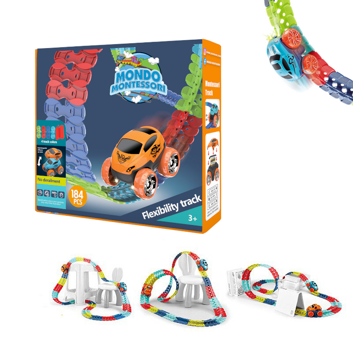 Flexible Montessori Play Path – FlexiTrack-184 Pieces-Nora Luxe