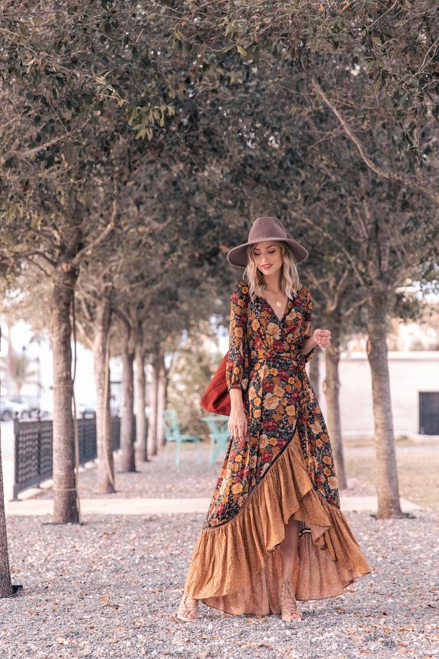 Flower Print Midi Dress - Lily-S-Nora Luxe