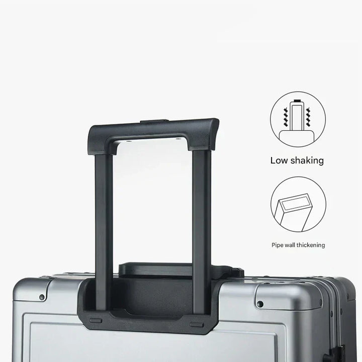 Fully aluminum hard shell case – Pristina-Silver-S (46 L)-Nora Luxe