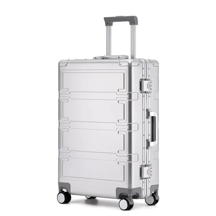 Fully aluminum hard shell case – Pristina-Silver-S (46 L)-Nora Luxe
