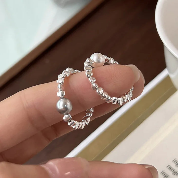 Galaxy Pearl Ring - Stella-White-5-Nora Luxe