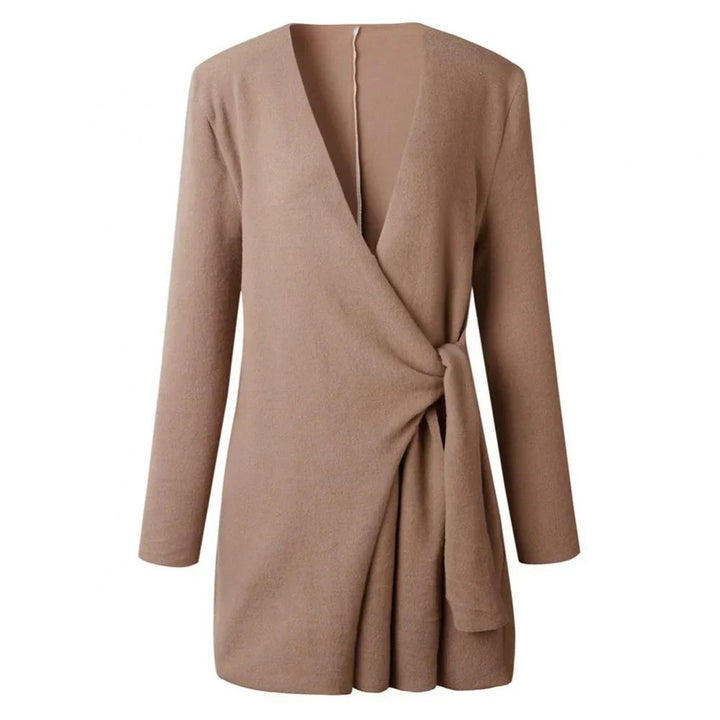Knitted Women's Cardigan with Bow Belt – Elin
