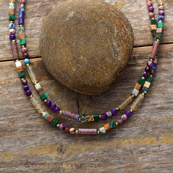 Gemstone Choker Necklace - Isabella-Nora Luxe