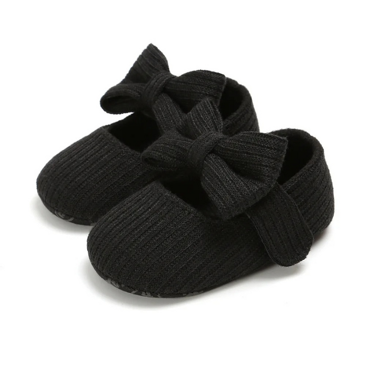 Girls Baby Booties - StackStars-Black Bow-0-6 Months-Nora Luxe