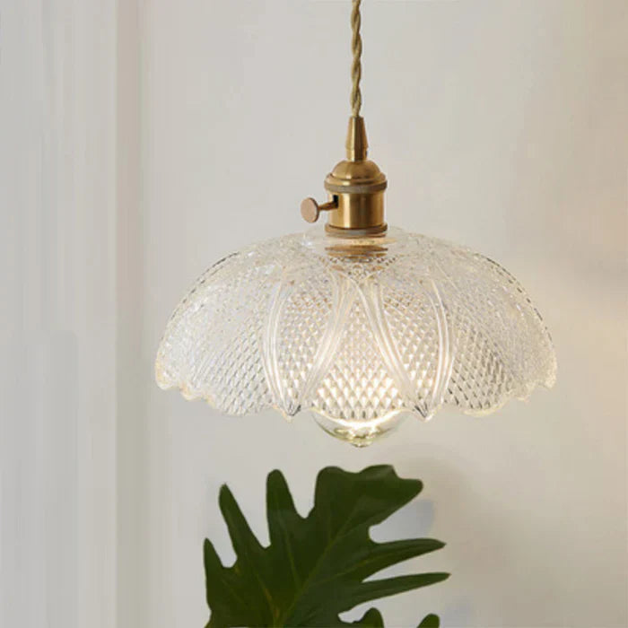 Glass Pendant Lamp - OpulentGlow-Transparent-A-Nora Luxe