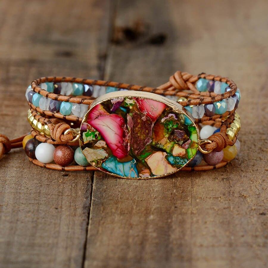 Goddesses Amazonite Wrap Bracelet - Aurora-Nora Luxe