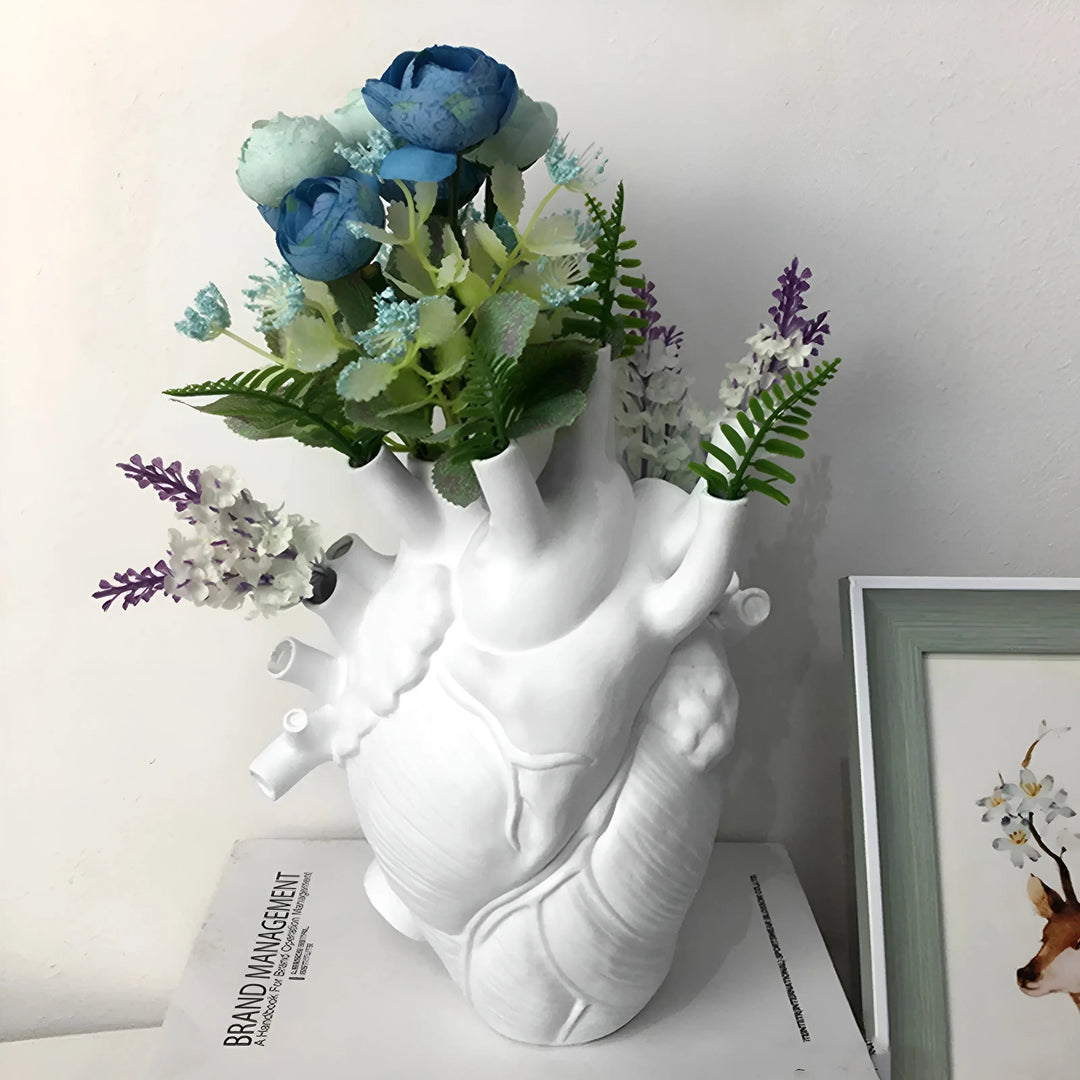Greek Inspired Heart-Shaped Vase - Elena-Black-Nora Luxe