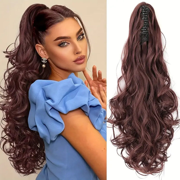 Hair extension Ponytail 21.7 inches – Veloura-Wavy-Blond-Nora Luxe