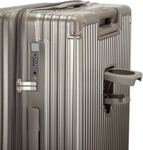 Hard case suitcase with extras – Mykonos-Gray-S (39 L)-Nora Luxe