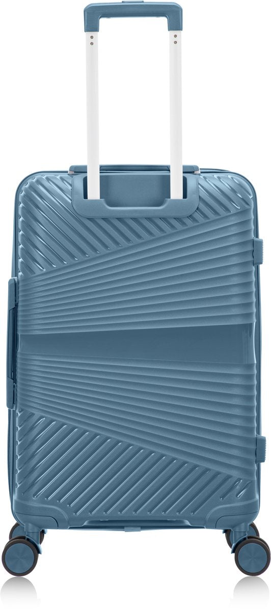 Hard Shell Blue Suitcase – Amalfi-M (65 L)-Nora Luxe