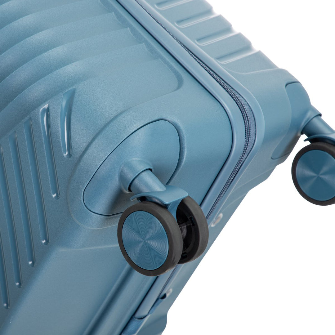 Hard Shell Blue Suitcase – Amalfi-M (65 L)-Nora Luxe