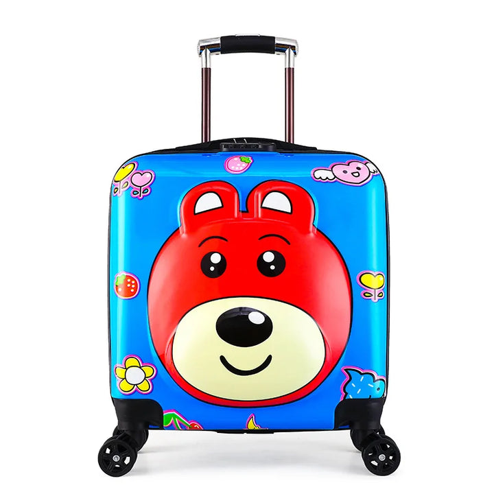 Hard-shell children's suitcase – Seoul-Yellow Bear-Nora Luxe