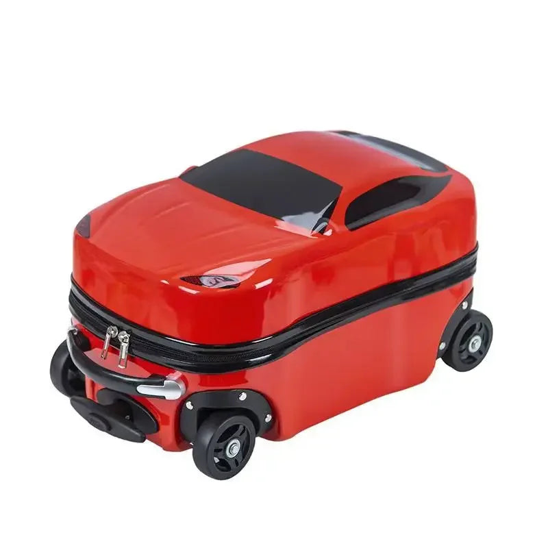 Hard-shell children's suitcase with car design – Turin-Yellow-Nora Luxe
