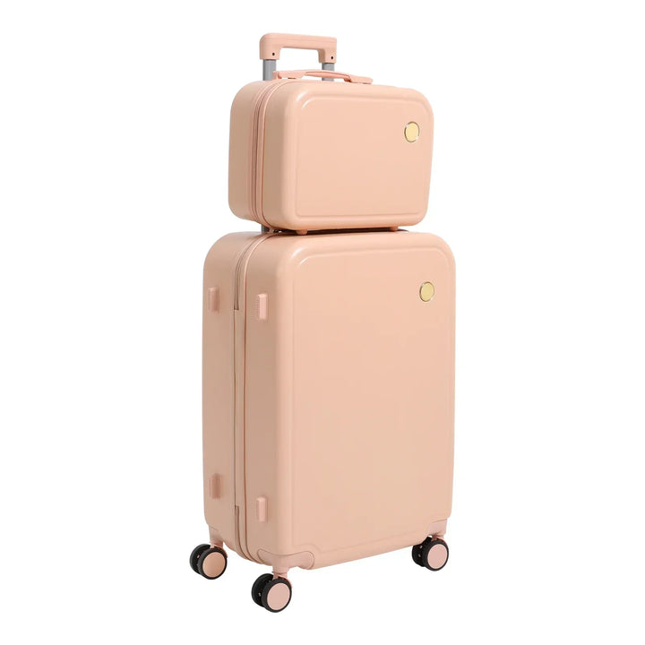 Hard shell suitcase set – Vienna Duo-Pink-Nora Luxe