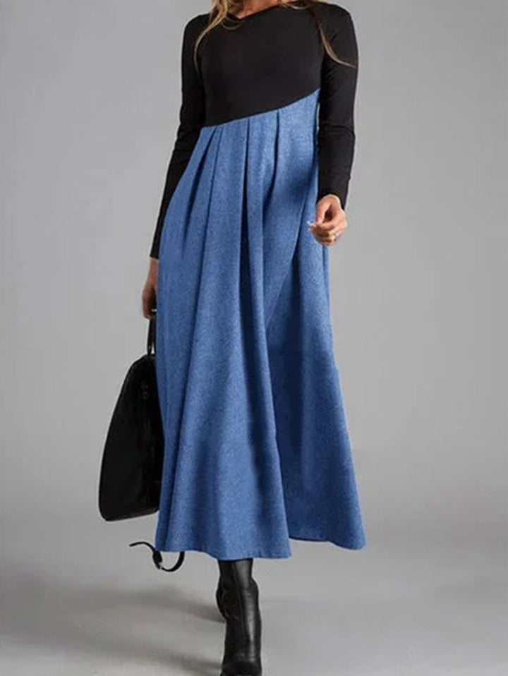 Harmony Dress with Colourful Style - Elina-Blue-XS-Nora Luxe