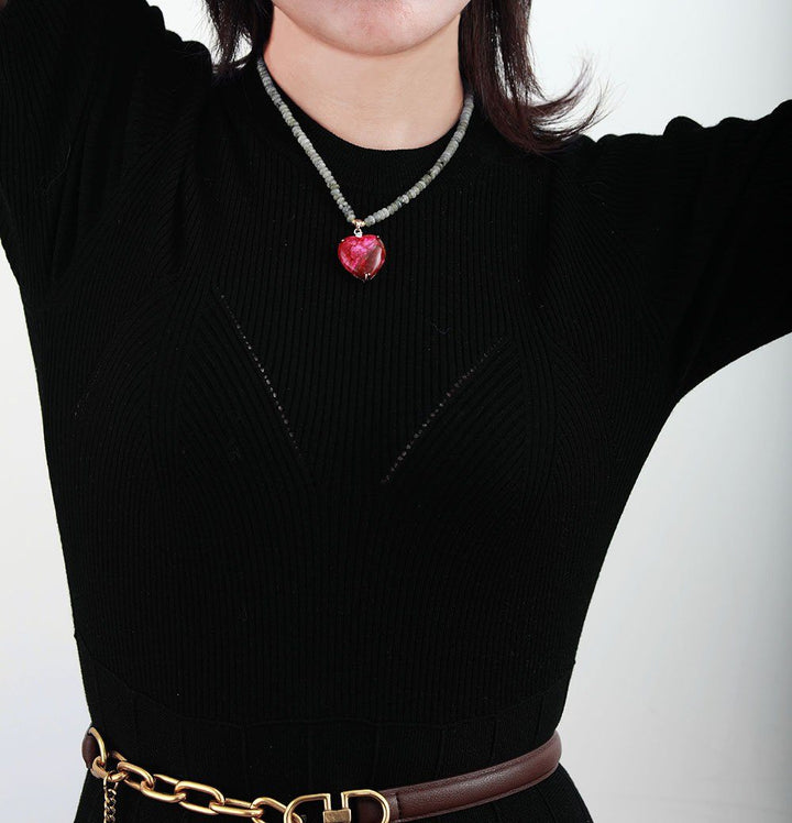 Healing Heart Bead Necklace - Nova-Nora Luxe