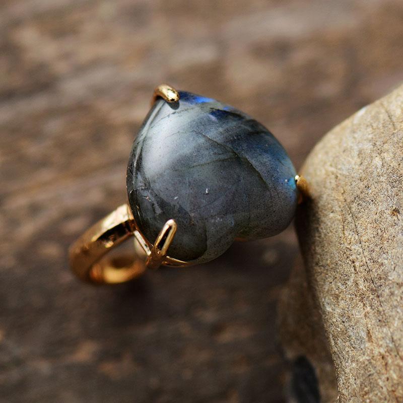 Healing Heart Gemstone Ring - Selena-Jade-Nora Luxe