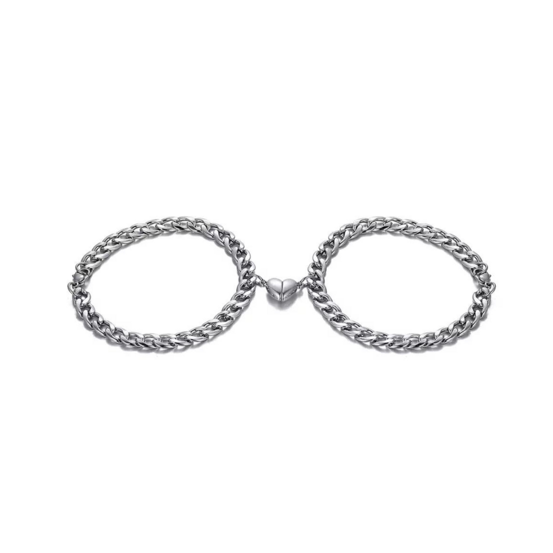 Heart Bracelet Set - Liora-Silver-Nora Luxe