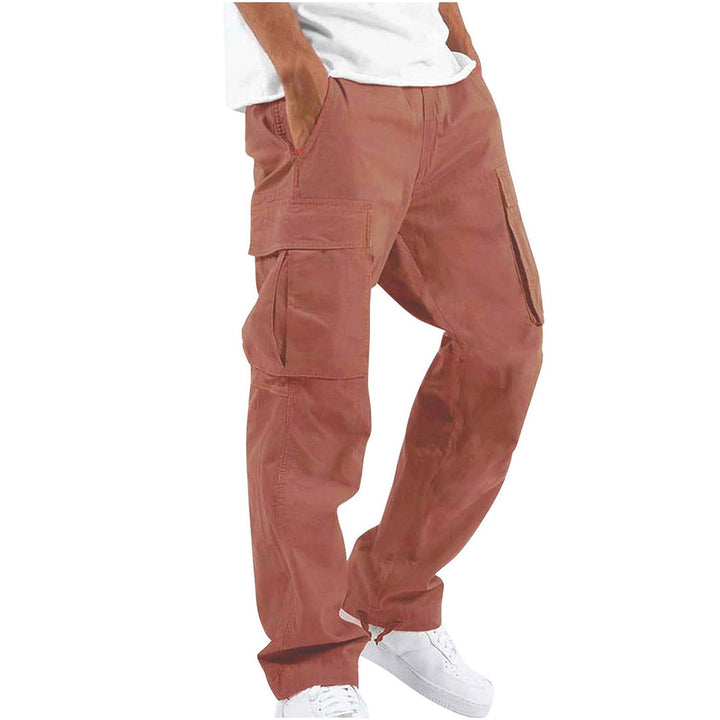 Howard - Casual Cargo Trousers for Men-Red-S-Nora Luxe