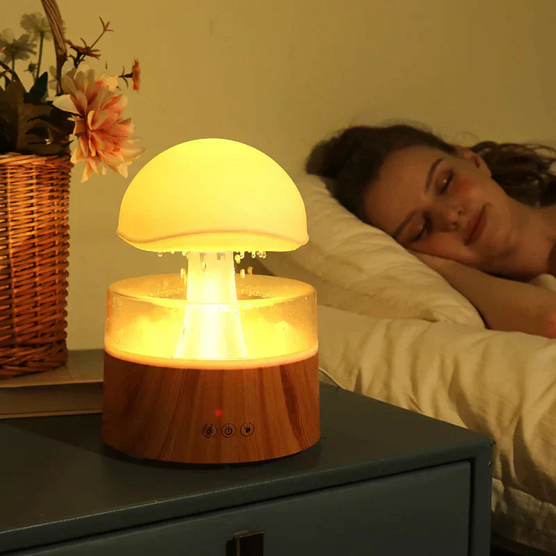 Humidifier with Night Light and Aromatherapy - AromaGlow-Wood-Nora Luxe