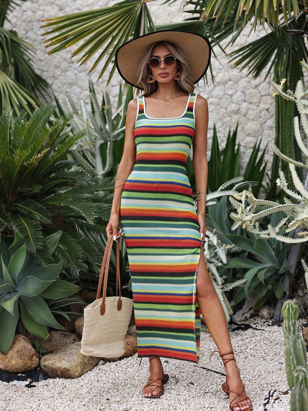 Ibiza-style Beach Dress with Bohemian Flair – Solea-Beige-XS-State of Style