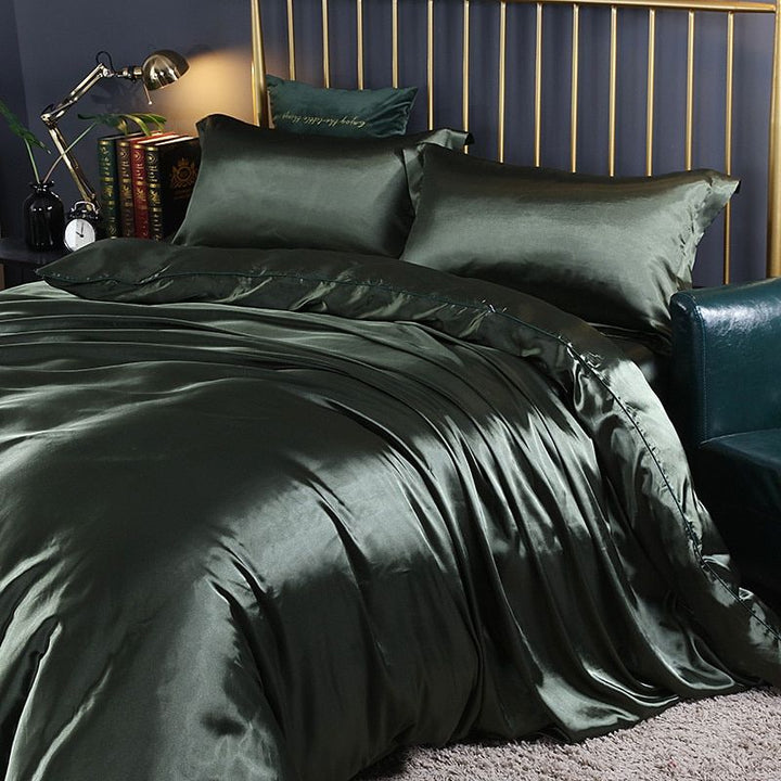 Conjunto de Roupa de Cama de Seda/Satin (4 peças) – SilkSleep
