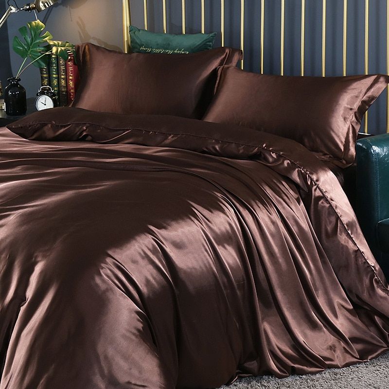 Conjunto de Roupa de Cama de Seda/Satin (4 peças) – SilkSleep