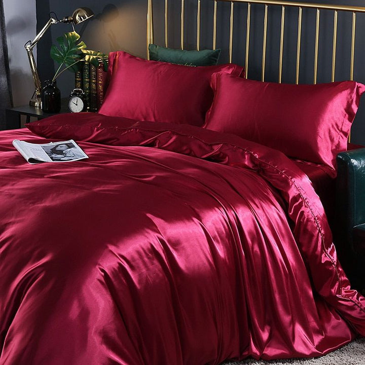 Conjunto de Roupa de Cama de Seda/Satin (4 peças) – SilkSleep